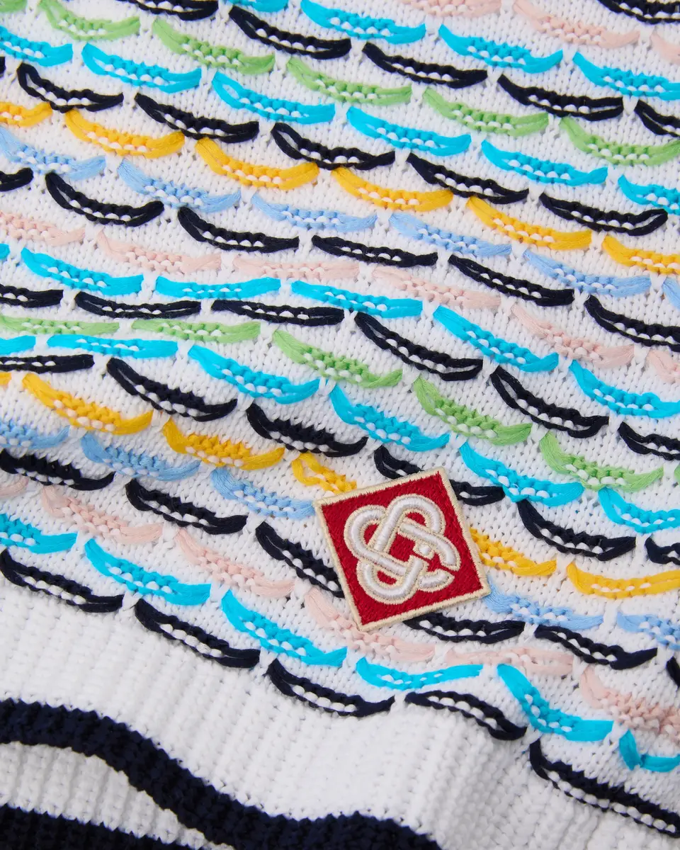 Casablanca Multicolour Crochet Tuck Stitch Shorts | Thumbnail 7 Casablanca Multicolour Crochet Tuck Stitch Shorts | Thumbnail 7