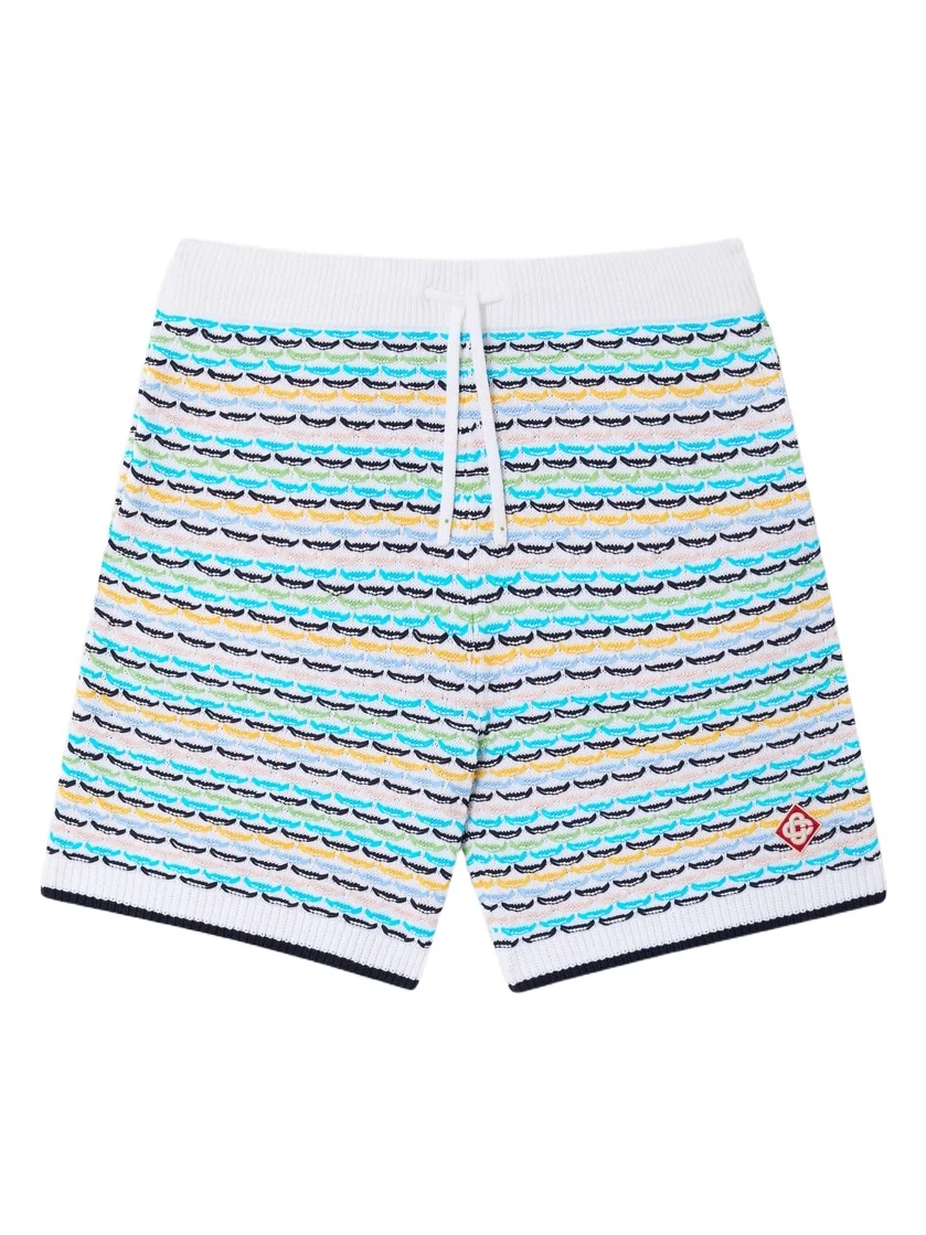 Casablanca Multicolour Crochet Tuck Stitch Shorts
