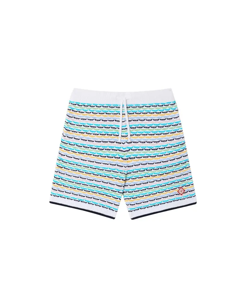 Multicolour Crochet Tuck Stitch Shorts Multicolour Crochet Tuck Stitch Shorts