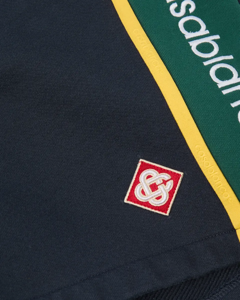 Casablanca Navy & Green Panelled Sweatshorts | Thumbnail 5