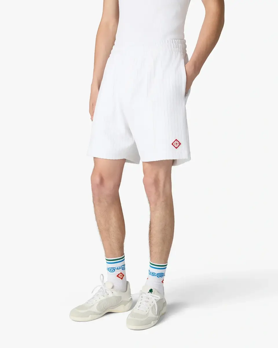 Casablanca White Striped Velour Shorts | Thumbnail 4 Casablanca White Striped Velour Shorts | Thumbnail 4