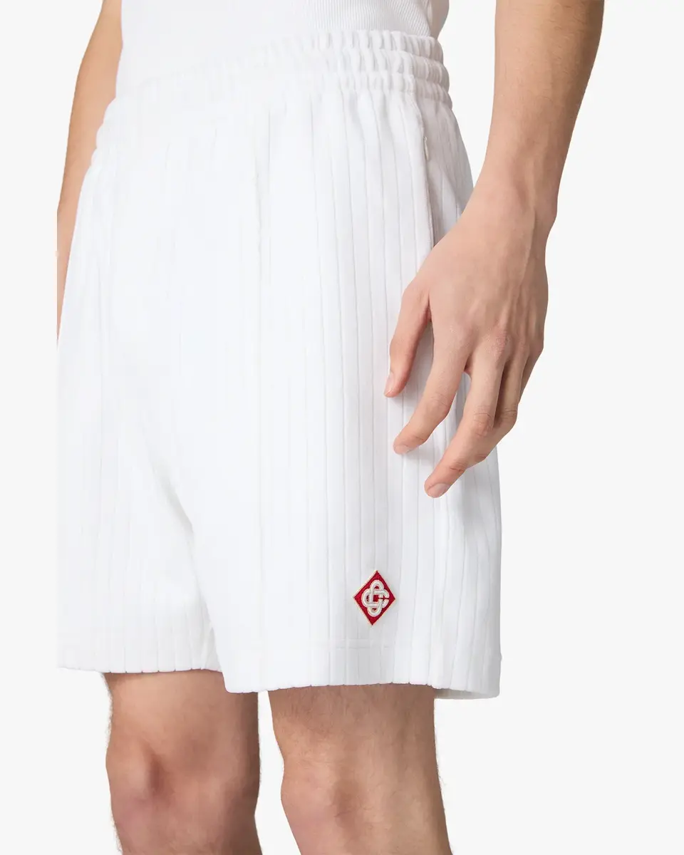 Casablanca White Striped Velour Shorts | Thumbnail 5 Casablanca White Striped Velour Shorts | Thumbnail 5