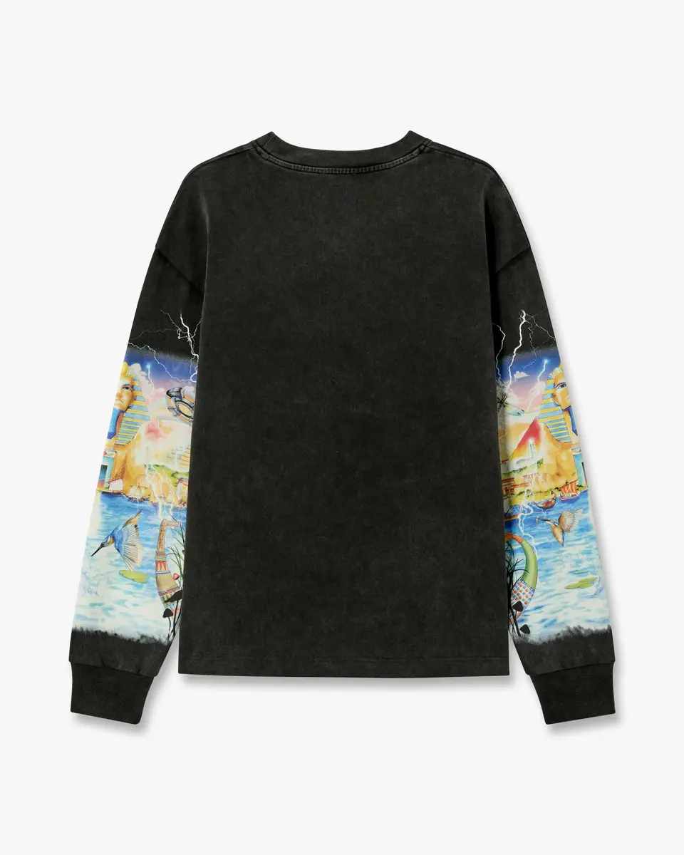 Casablanca Black Egypt As It Was Long Sleeve T-Shirt | Thumbnail 6 Casablanca Black Egypt As It Was Long Sleeve T-Shirt | Thumbnail 6