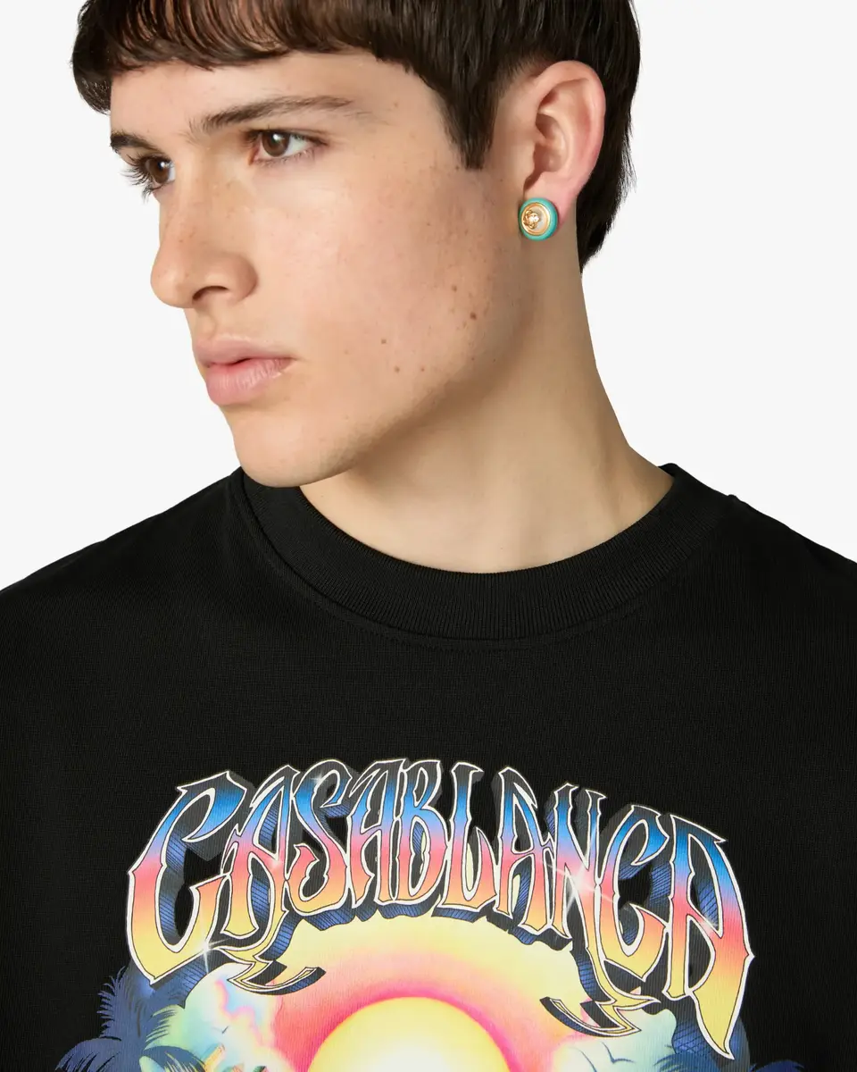 Casablanca Gold & Turquoise Pearl Studs | Thumbnail 2
