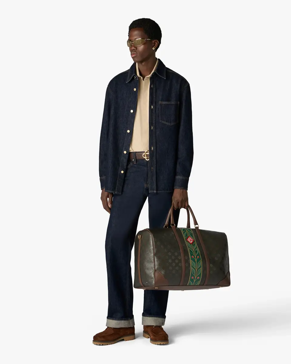 Casablanca Dark Brown Monogram Weekender Bag | Thumbnail 2 Casablanca Dark Brown Monogram Weekender Bag | Thumbnail 2