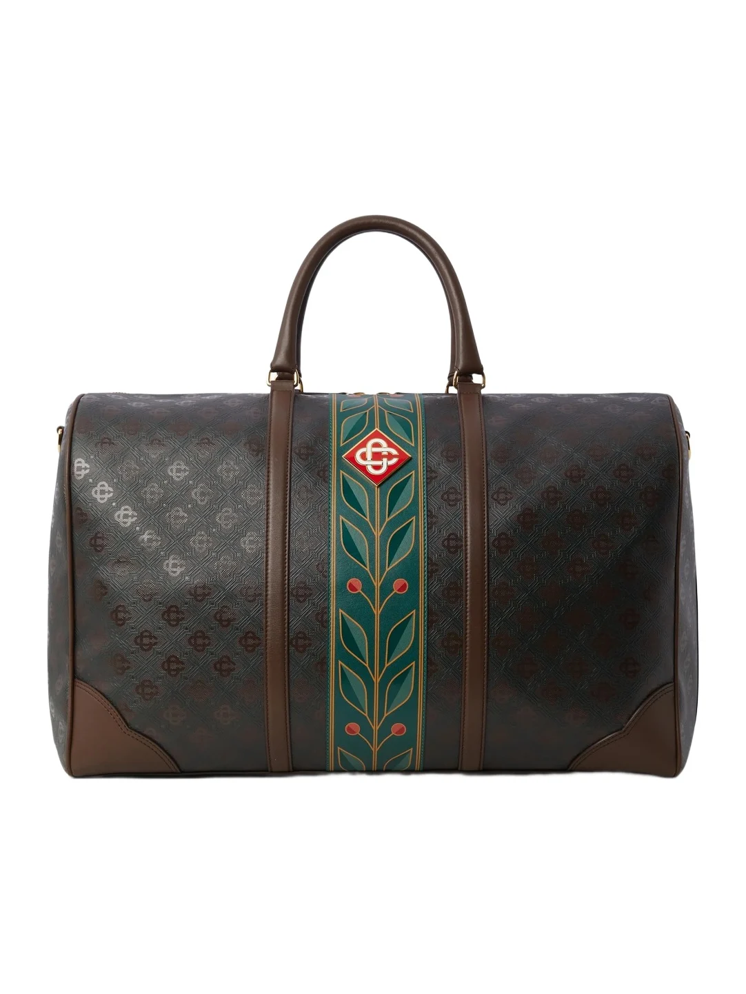 Casablanca Dark Brown Monogram Weekender Bag