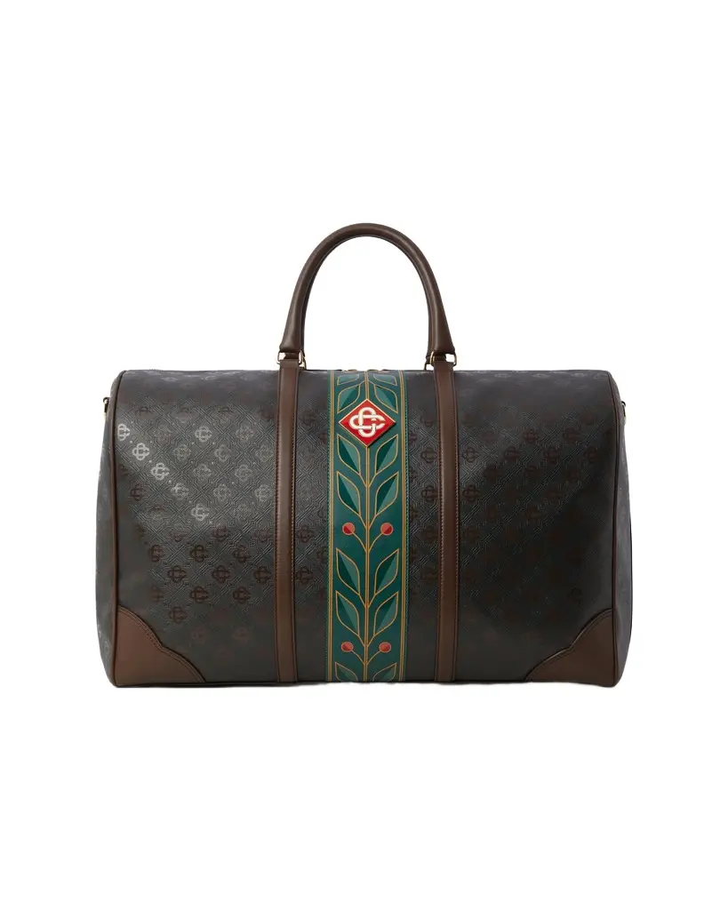Casablanca Dark Brown Monogram Weekender Bag