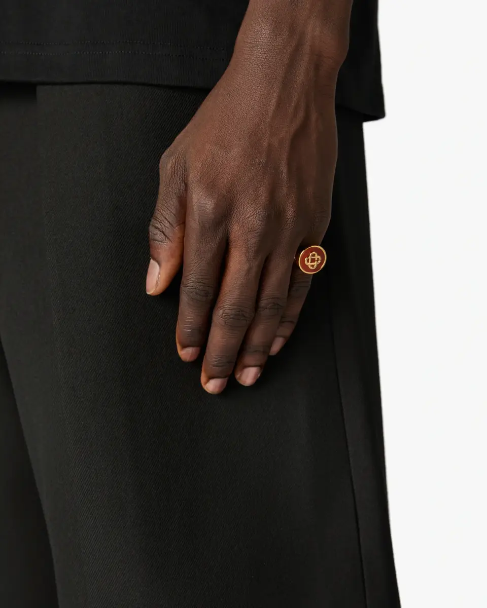 Casablanca Gold & Red Stone Signet Ring | Thumbnail 2 Casablanca Gold & Red Stone Signet Ring | Thumbnail 2