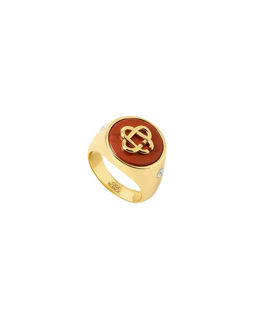 Gold & Red Stone Signet Ring Gold & Red Stone Signet Ring
