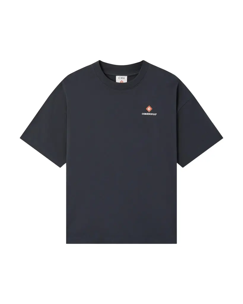 Casablanca Navy Sport Type Oversized Short Sleeve T-Shirt