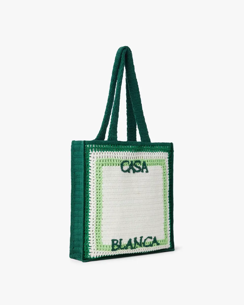 Casablanca White & Green Crochet Bag | Thumbnail 3