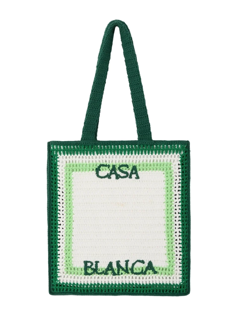 White & Green Crochet Bag White & Green Crochet Bag