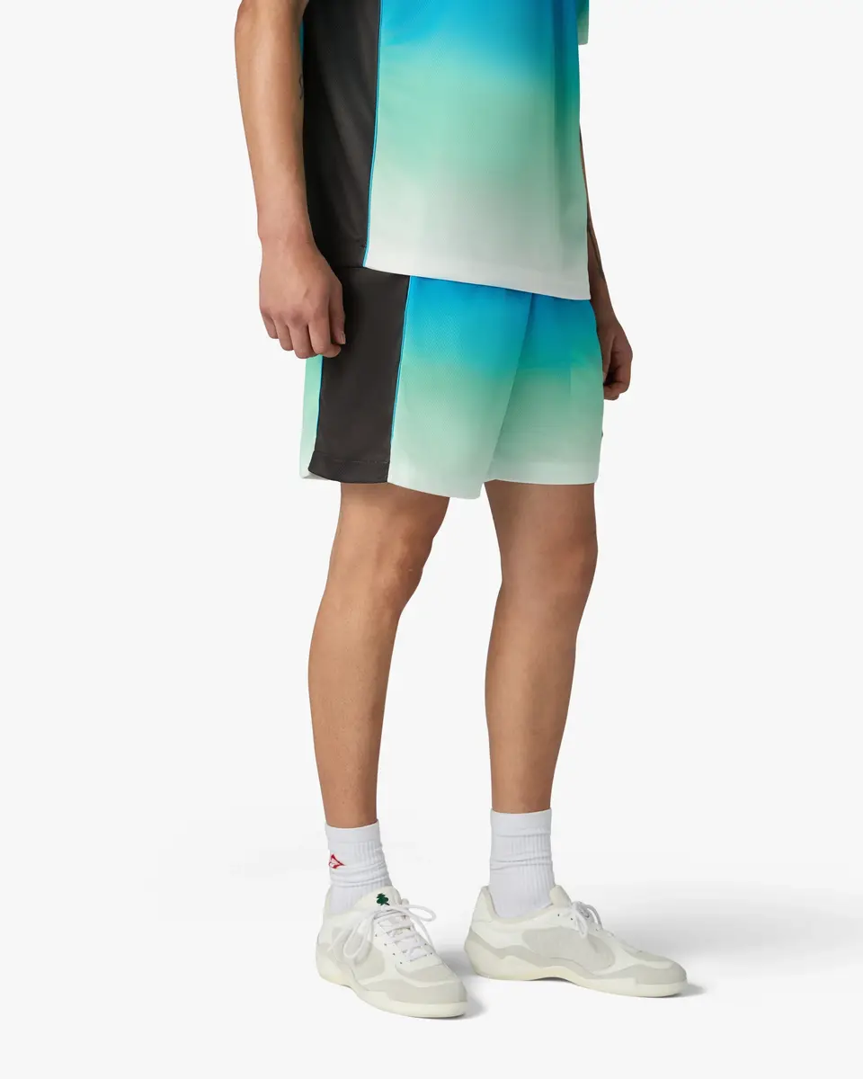 Casablanca Blue & Green Gradient Football Shorts | Thumbnail 4 Casablanca Blue & Green Gradient Football Shorts | Thumbnail 4