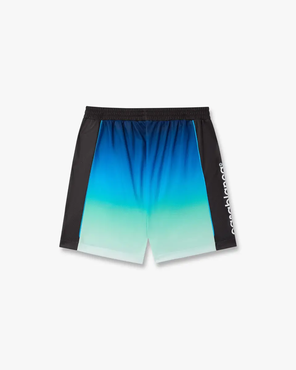 Casablanca Blue & Green Gradient Football Shorts | Thumbnail 6 Casablanca Blue & Green Gradient Football Shorts | Thumbnail 6