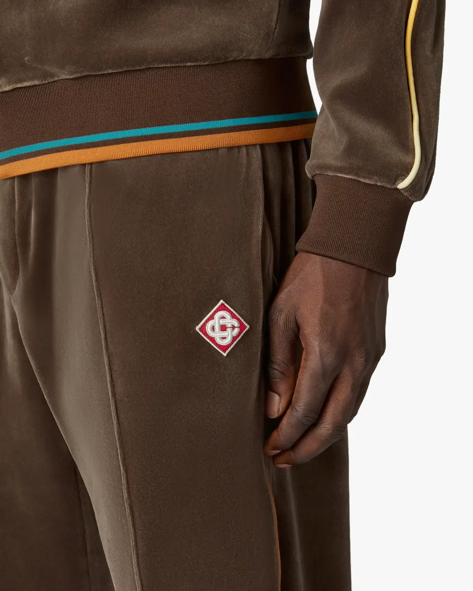 Casablanca Dark Brown Velour Track Pants | Thumbnail 5 Casablanca Dark Brown Velour Track Pants | Thumbnail 5