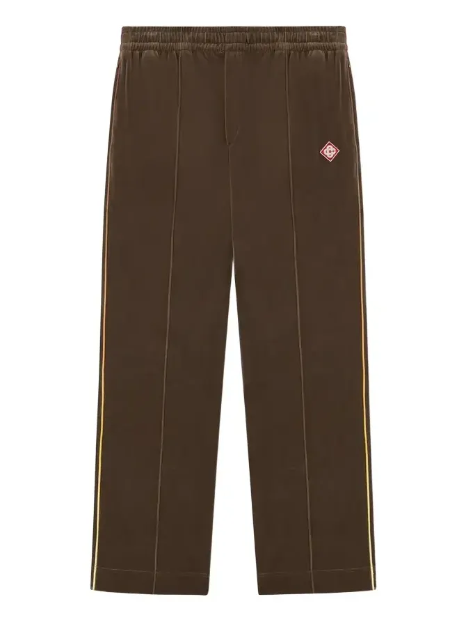 Dark Brown Velour Track Pants
