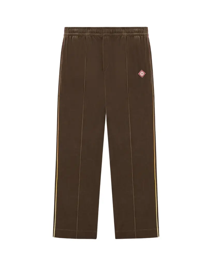 Dark Brown Velour Track Pants
