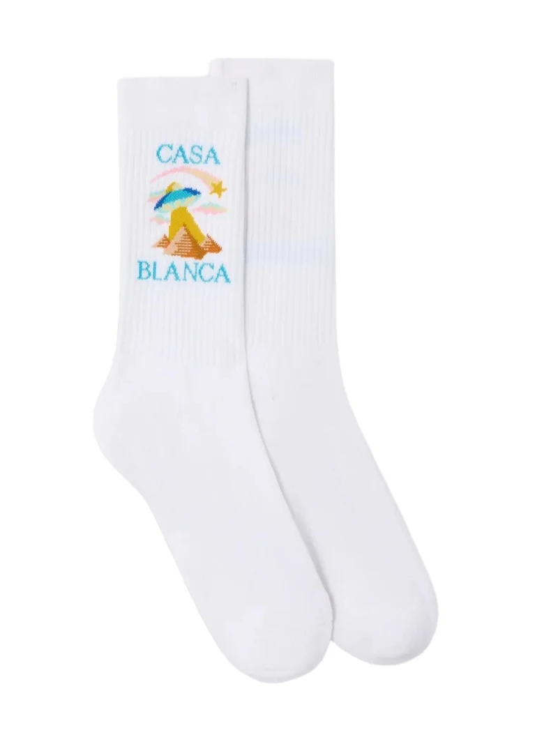 Casablanca White Phantasmagoria Socks