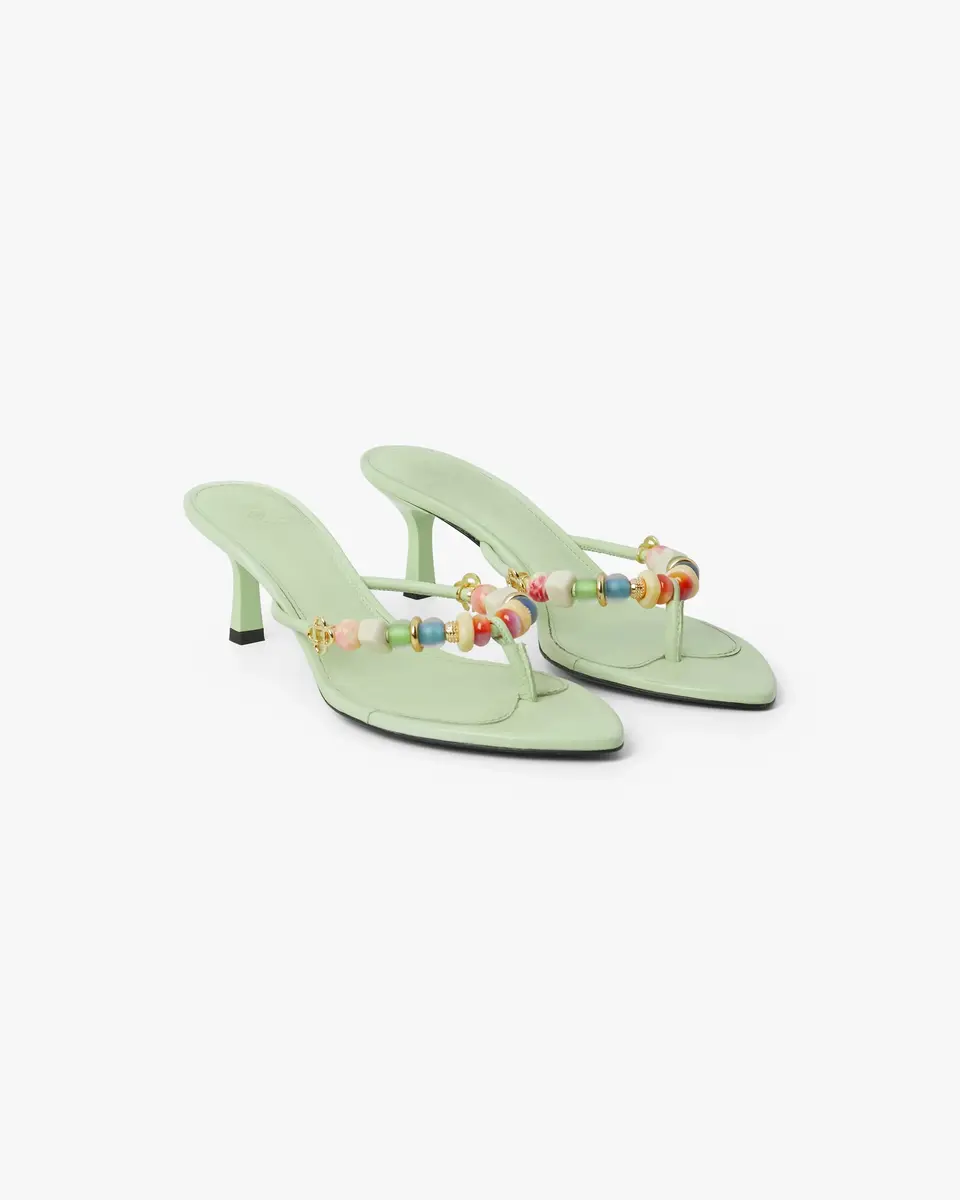 Casablanca Mint Beaded Heeled Sandals | Thumbnail 3 Casablanca Mint Beaded Heeled Sandals | Thumbnail 3