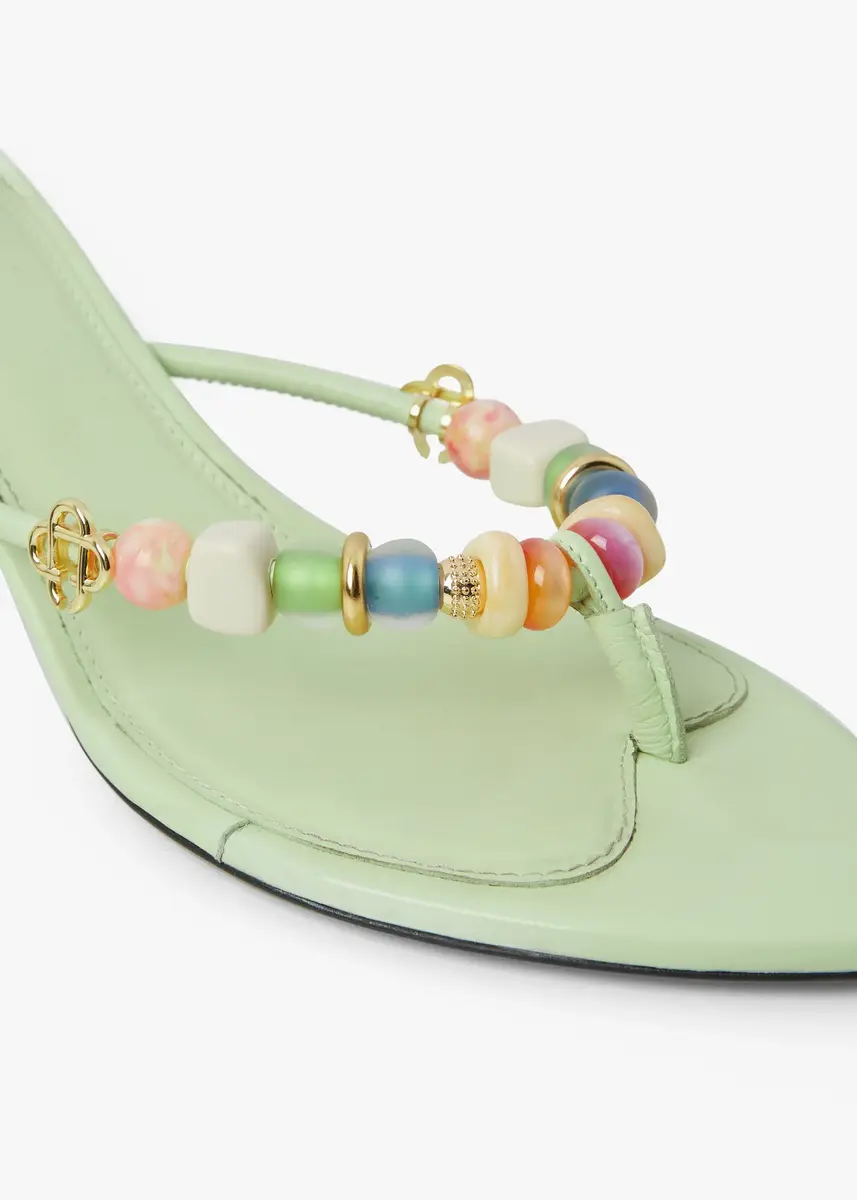 Casablanca Mint Beaded Heeled Sandals | Thumbnail 4 Casablanca Mint Beaded Heeled Sandals | Thumbnail 4