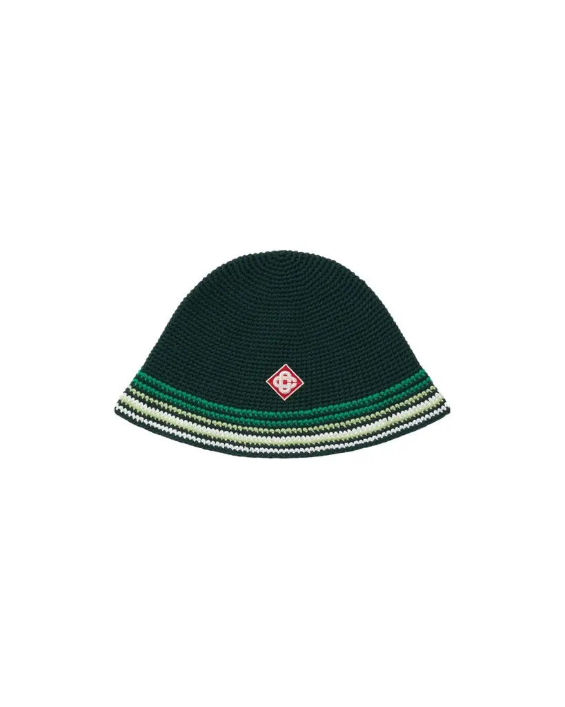 Green Striped Crochet Hat Green Striped Crochet Hat