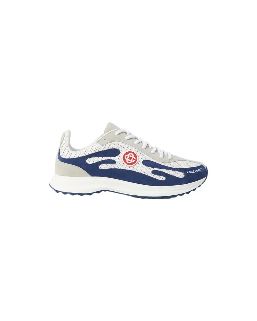 Casablanca White & Navy Stade Sneaker