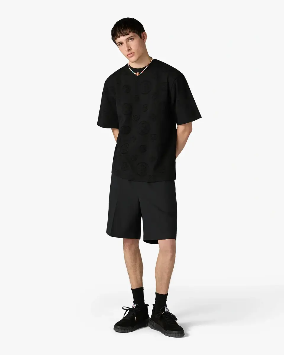 Casablanca Black Applique Monogram Oversized Short Sleeve T-Shirt | Thumbnail 2 Casablanca Black Applique Monogram Oversized Short Sleeve T-Shirt | Thumbnail 2