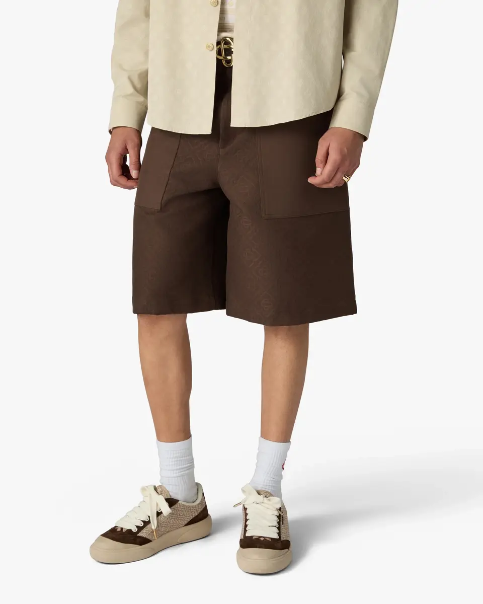 Casablanca Brown & Beige Monogram Del Mar Sneaker | Thumbnail 2 Casablanca Brown & Beige Monogram Del Mar Sneaker | Thumbnail 2