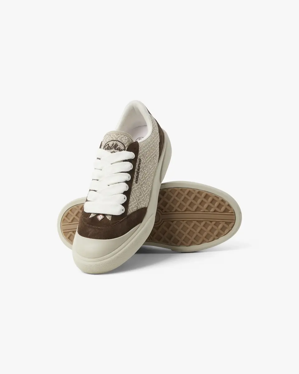 Casablanca Brown & Beige Monogram Del Mar Sneaker | Thumbnail 4 Casablanca Brown & Beige Monogram Del Mar Sneaker | Thumbnail 4