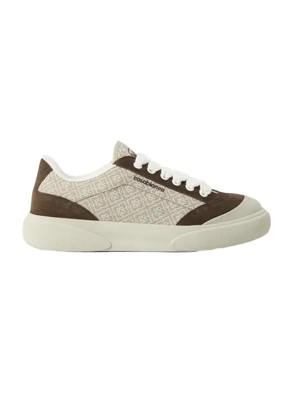 Casablanca Brown & Beige Monogram Del Mar Sneaker