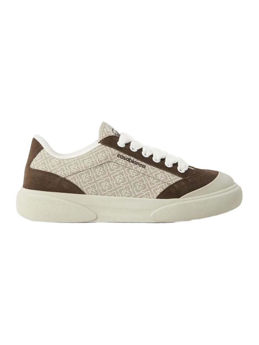 Casablanca Brown & Beige Monogram Del Mar Sneaker
