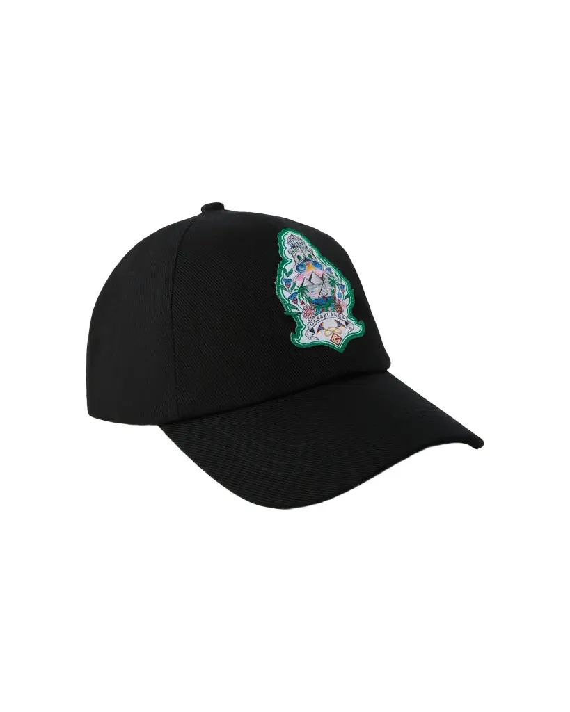 Casablanca Black Hotel Emblem Cap