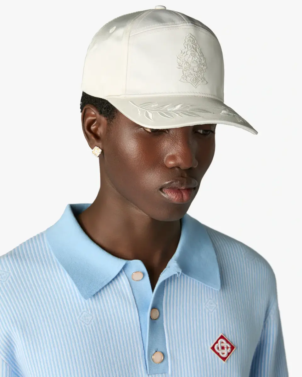 Casablanca Off-White Hotel Emblem Satin Cap | Thumbnail 2 Casablanca Off-White Hotel Emblem Satin Cap | Thumbnail 2