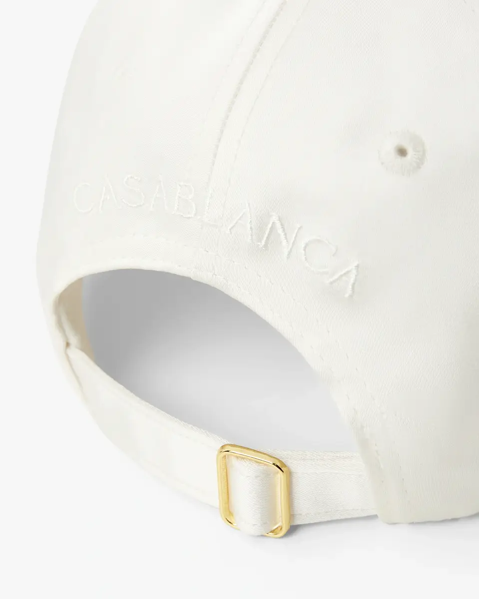 Casablanca Off-White Hotel Emblem Satin Cap | Thumbnail 3 Casablanca Off-White Hotel Emblem Satin Cap | Thumbnail 3