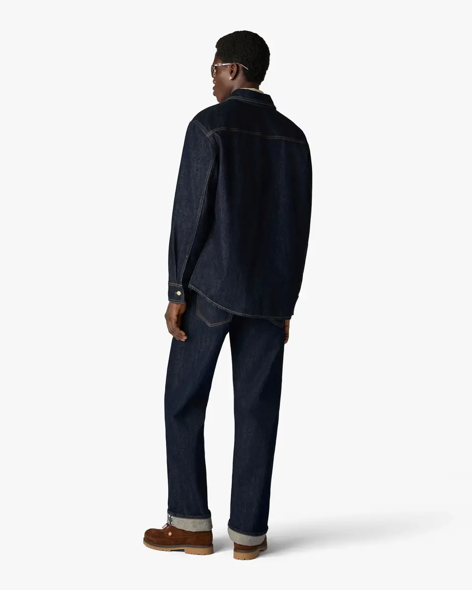 Casablanca Indigo Raw Denim Straight Leg Jeans | Thumbnail 3