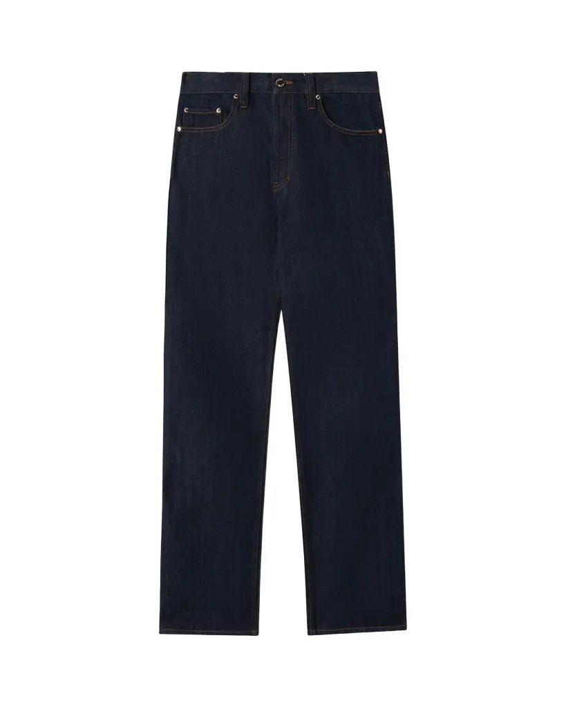 Casablanca Indigo Raw Denim Straight Leg Jeans