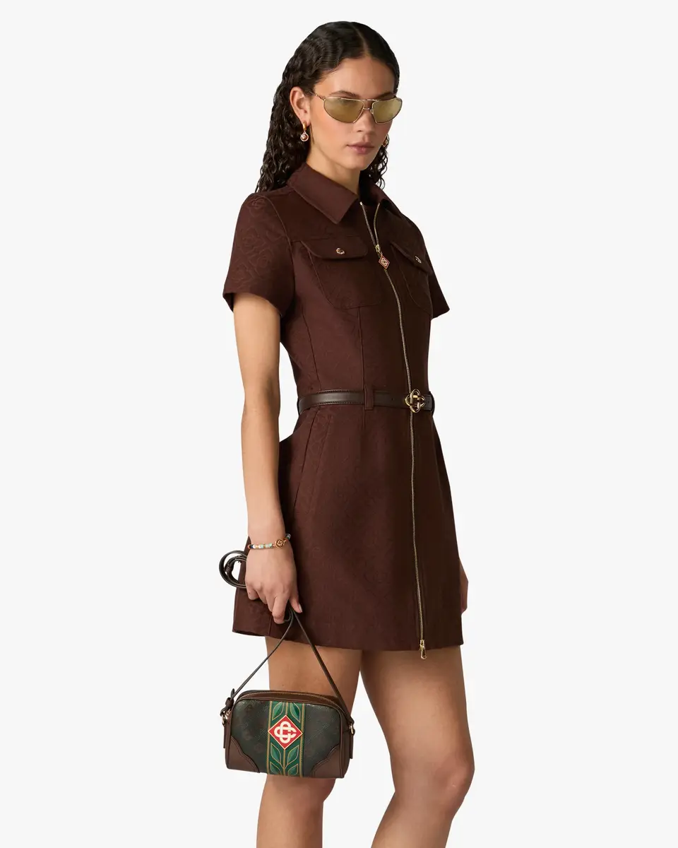 Casablanca Dark Brown Monogram Crossbody Bag | Thumbnail 2 Casablanca Dark Brown Monogram Crossbody Bag | Thumbnail 2
