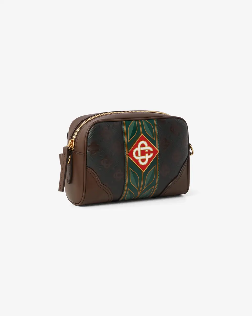 Casablanca Dark Brown Monogram Crossbody Bag | Thumbnail 3 Casablanca Dark Brown Monogram Crossbody Bag | Thumbnail 3