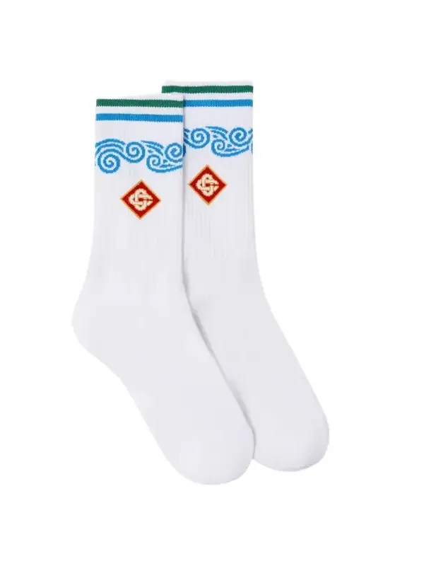 White Casa Wave Socks White Casa Wave Socks