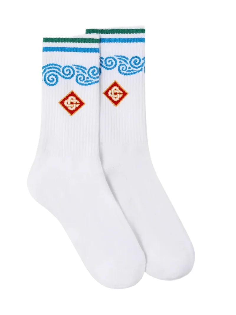 Casablanca White Casa Wave Socks