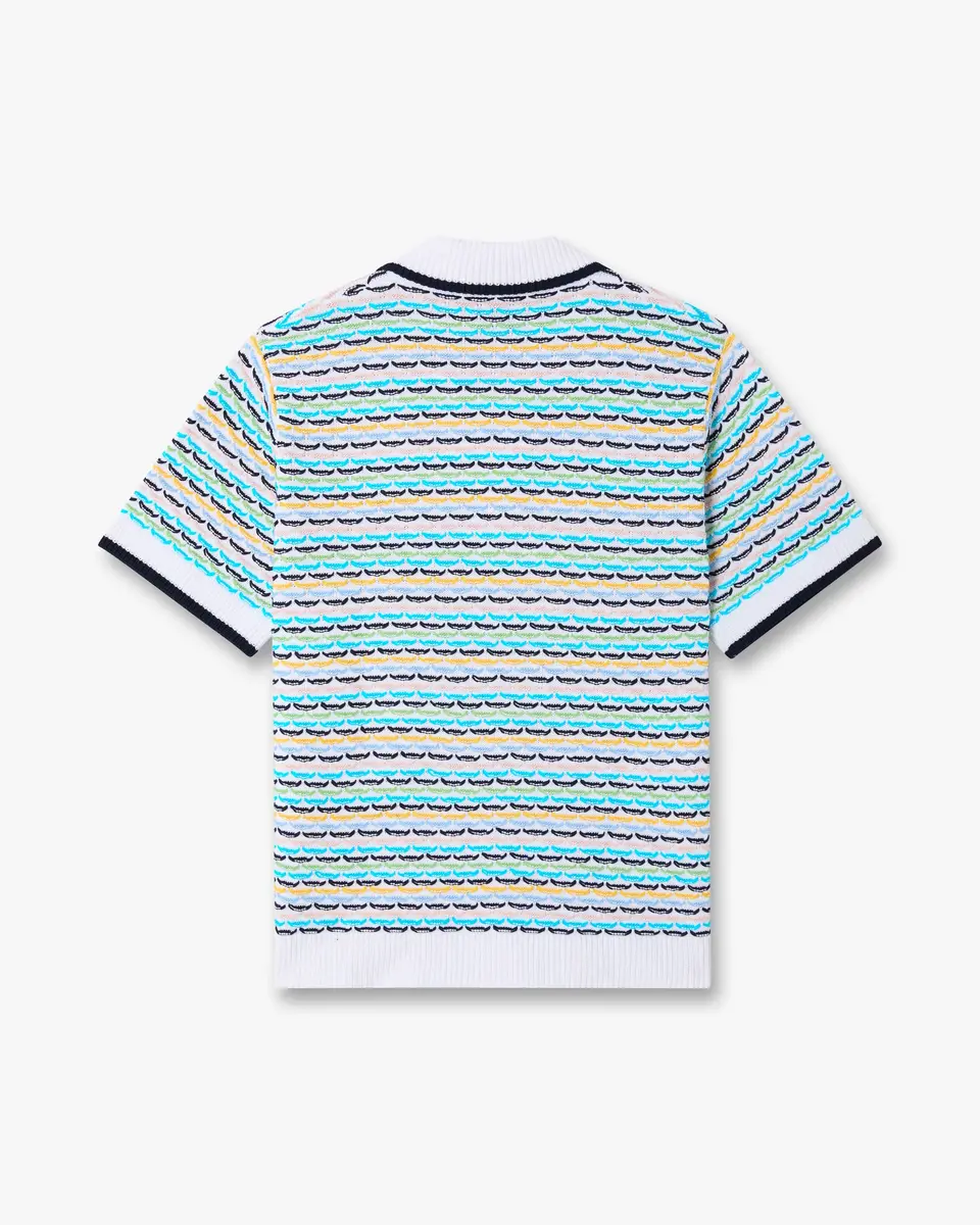 Casablanca Multicolour Crochet Tuck Stitch Short Sleeve Shirt | Thumbnail 6