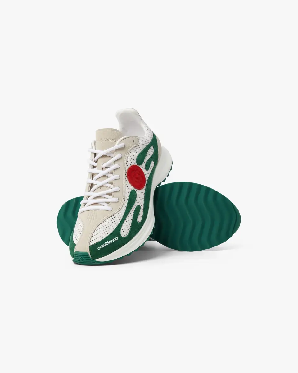 Casablanca White & Green Stade Sneaker | Thumbnail 3 Casablanca White & Green Stade Sneaker | Thumbnail 3
