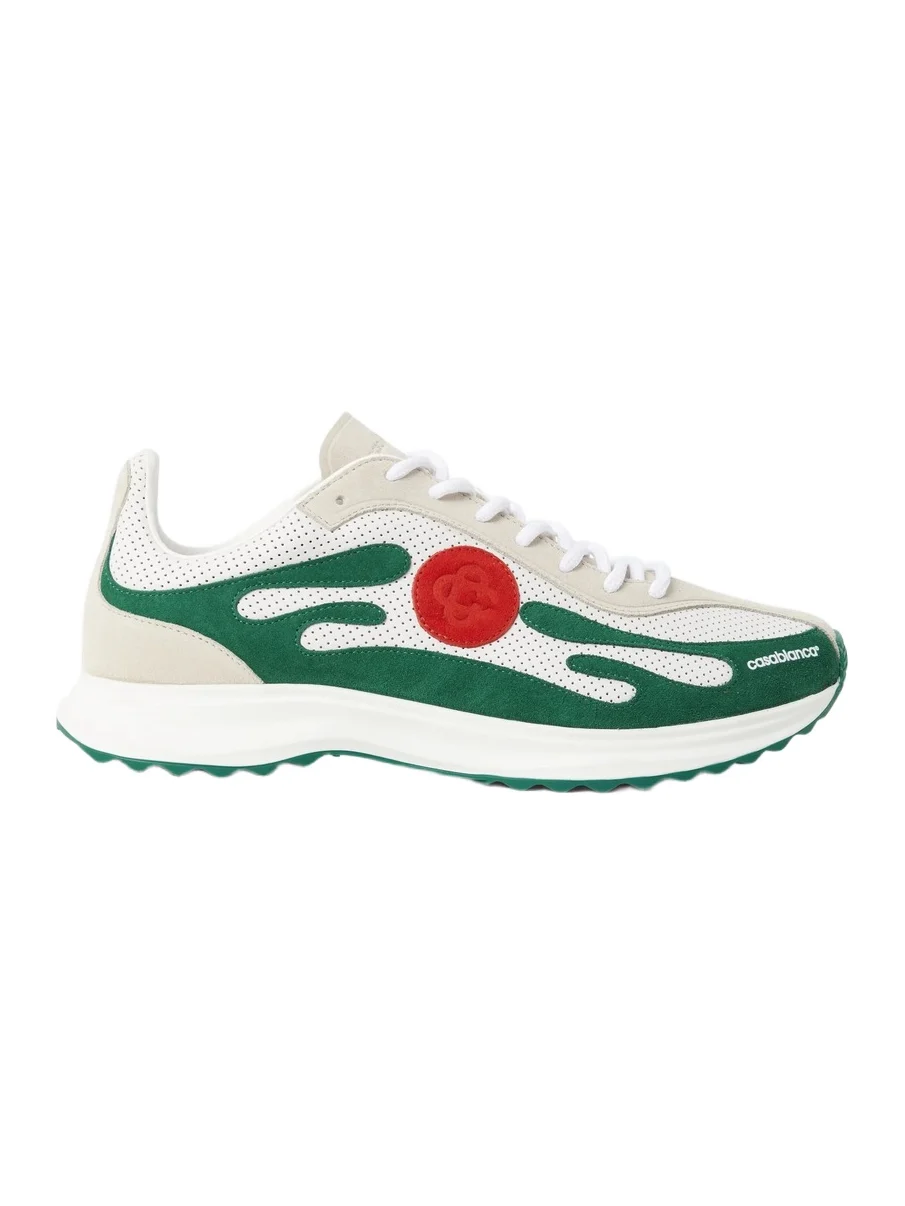 Casablanca White & Green Stade Sneaker