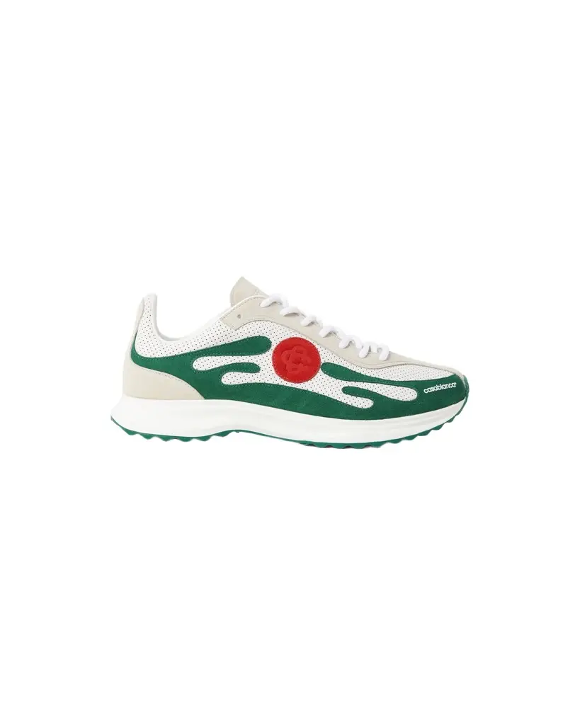 White & Green Stade Sneaker White & Green Stade Sneaker