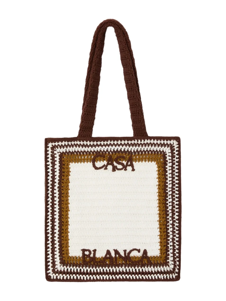 White & Brown Crochet Bag White & Brown Crochet Bag