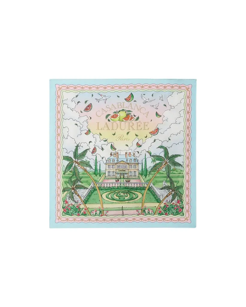Casablanca Multicolour Laduree x Casablanca Small Silk Scarf