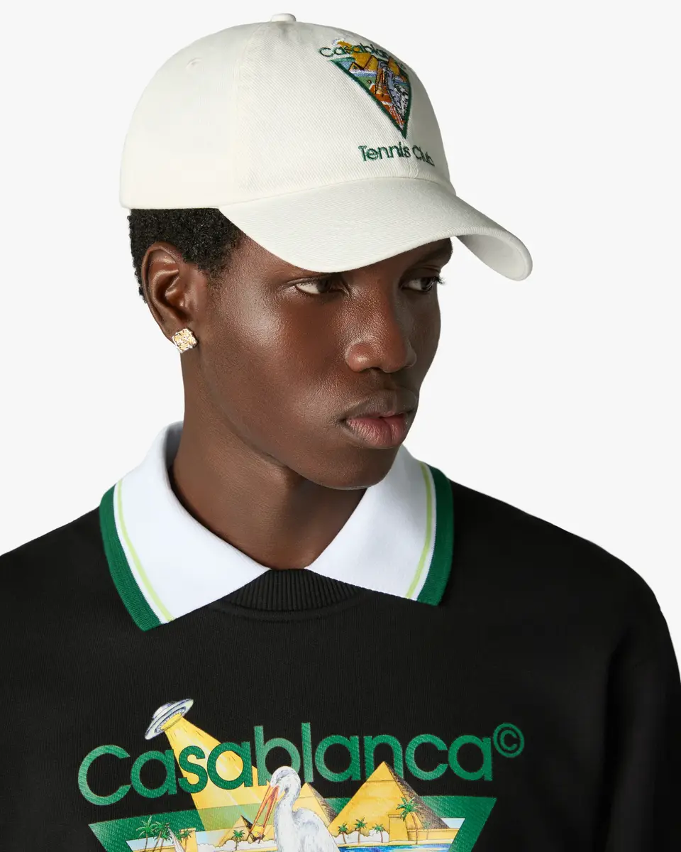 Casablanca White Tennis Club Icon Pyramid Abduction Cap | Thumbnail 2