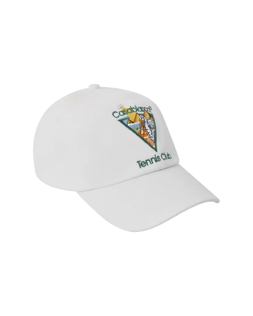 White Tennis Club Icon Pyramid Abduction Cap White Tennis Club Icon Pyramid Abduction Cap