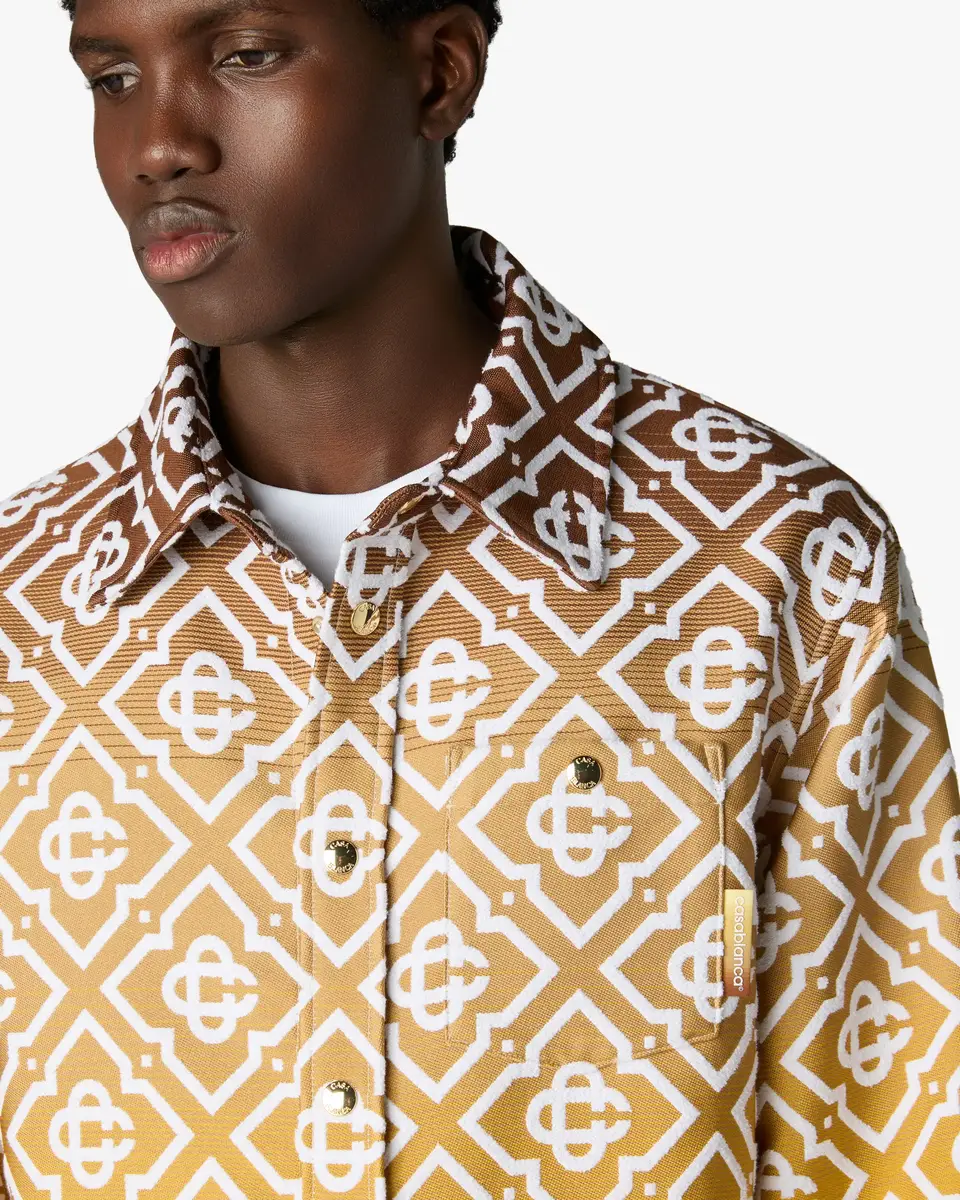 Casablanca Beige Gradient Monogram Shacket | Thumbnail 5 Casablanca Beige Gradient Monogram Shacket | Thumbnail 5