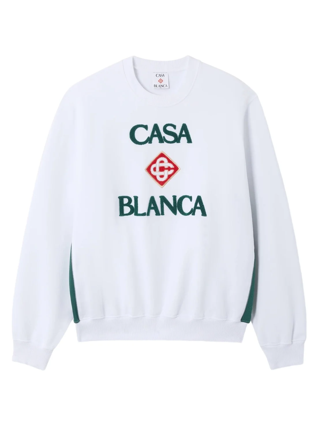 Casablanca White Casablanca Diamond Logo Embroidered Sweatshirt